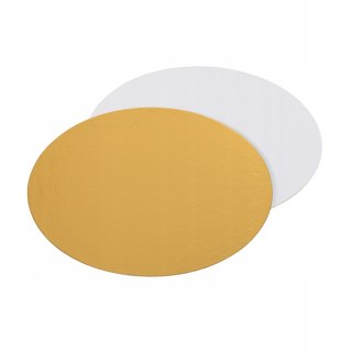 Podkłady pod tort Ø 28 cm biało złote krążki tortowe 2400 g/m² 25 sztuk
